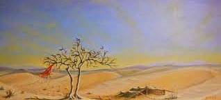 Desert landscape painting